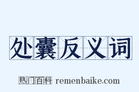 处囊反义词是什么意思的图片